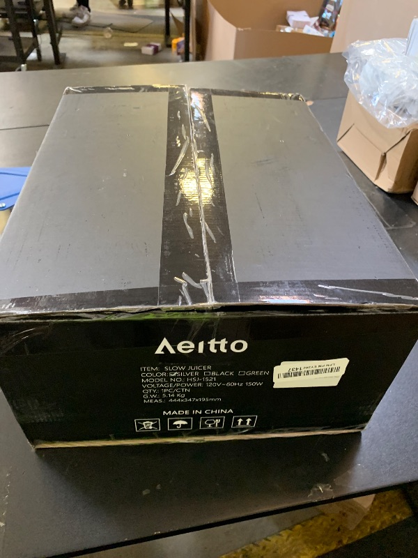 Photo 1 of Aeitto Cold Press Juicer Machines, 3.6 Inch Wide Chute, Large Capacity, High Juice Yield, 2 Masticating Juicer Modes, Easy to Clean Slow Juicer for Vegetable and Fruit, Silver