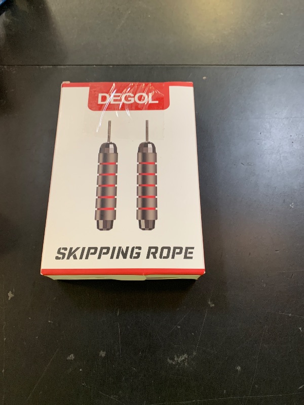 Photo 1 of DEGOL Skipping Rope with Ball Bearings Rapid Speed Adjustable Jump Rope Cable and 6” Memory Foam Handles Ideal for Aerobic Exercise Like Speed Training, Extreme Jumping, Endurance Training and Gym