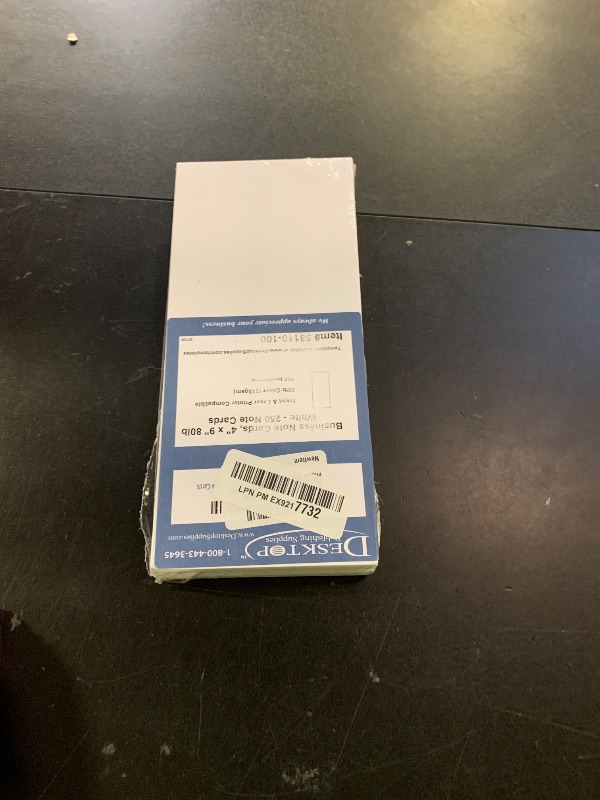 Photo 1 of 80lb White 4x9 Business NotePad - Menu Program Rack Cards (100 Blanks)