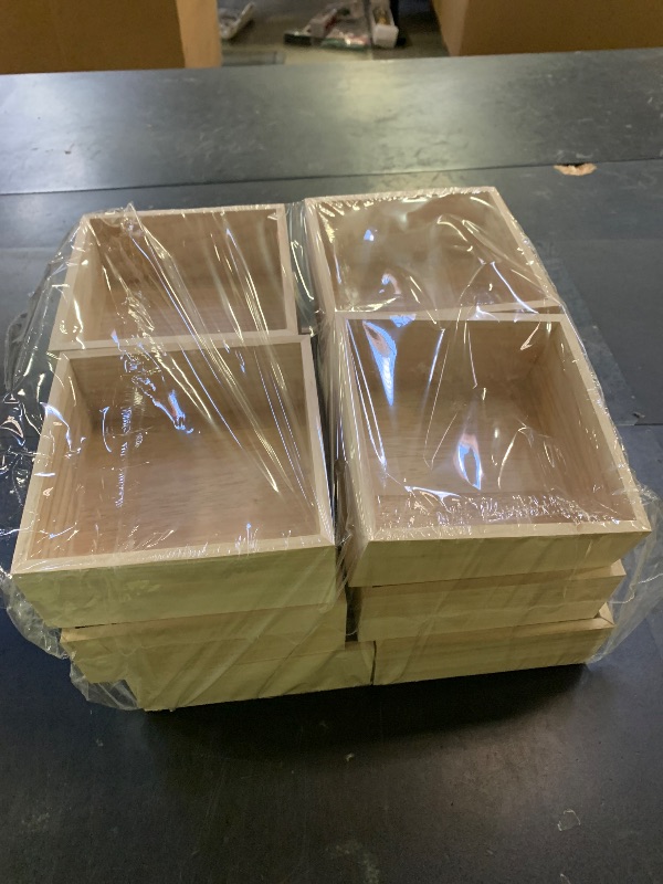 Photo 1 of (12 Pack) 6" x 6" Unfinished Wooden Box Storage Organizer Small Wooden Boxs for Art Crafts Collectibles Home Venue Decor