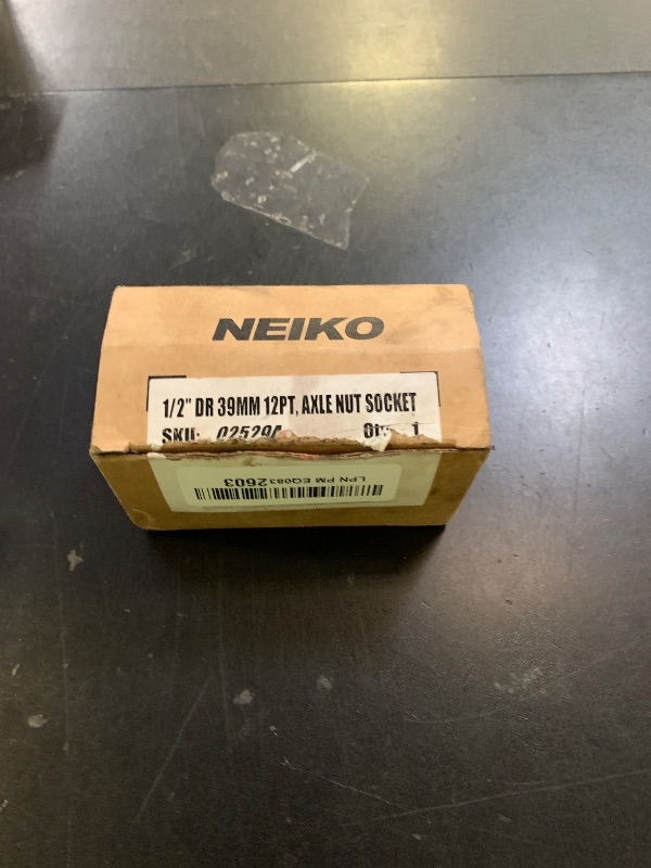 Photo 1 of NEIKO 02529A 39mm Socket | 1/2” Drive Deep Impact Socket | Spindle & Axle Nut Socket | 12 Point |Chrome Molybdenum Cr-Mo |Deep Well Hub | Triple Square | Axle Shaft Nut Remover