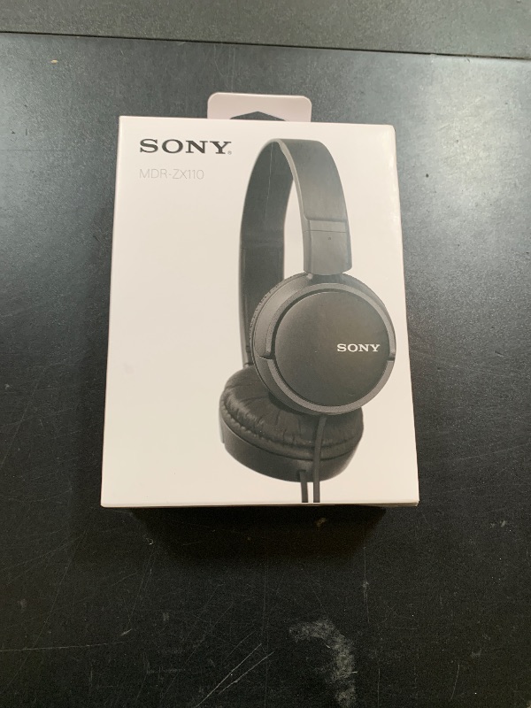 Photo 1 of Sony ZX Series Wired On-Ear Headphones, Black MDR-ZX110