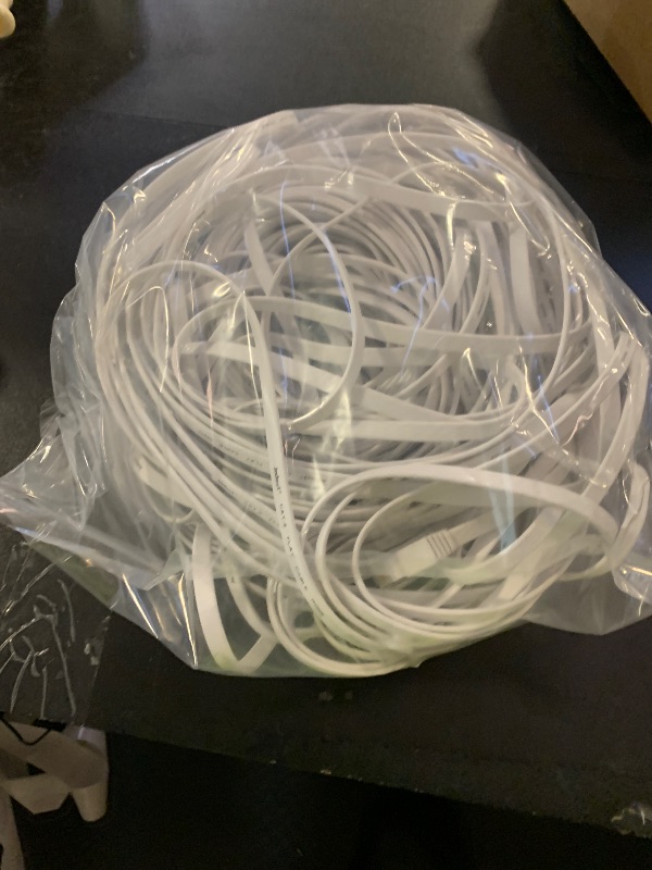 Photo 1 of Jadaol Cat 6 Ethernet Cable 200ft (60.96m), Outdoor & Indoor, 10Gbps Support Cat 8 Cat 7 Network, Long Flat Internet Lan Patch Cord, Cat6 High Speed Weatherproof Cable for Router, Modem, Switch, White