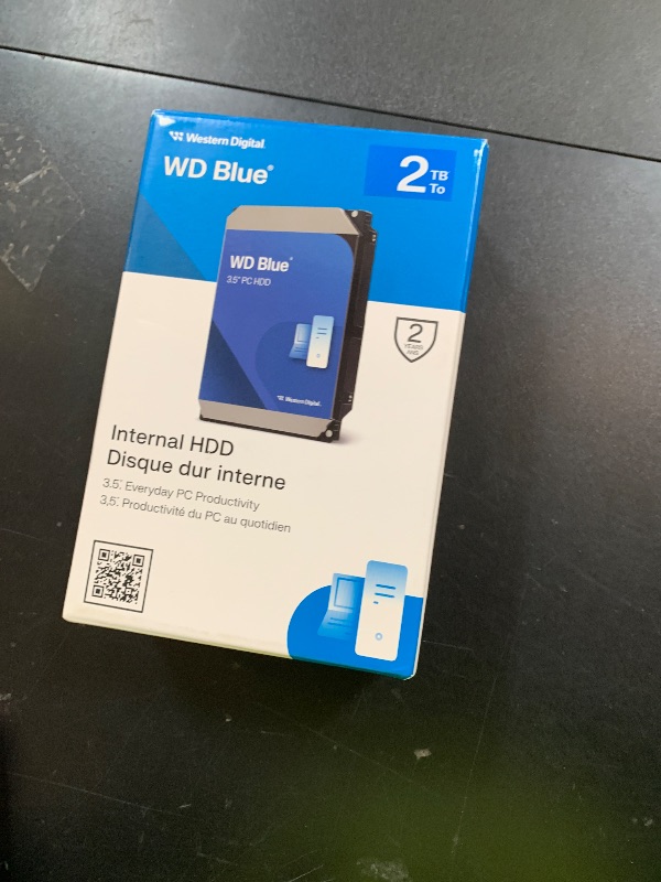 Photo 1 of Western Digital 2TB WD Blue PC Internal Hard Drive - 7200 RPM Class, SATA 6 Gb/s, 256 MB Cache, 3.5" - WD20EZBX