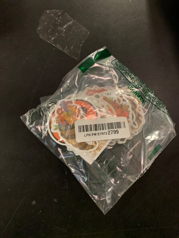 Photo 1 of 100PCS Fall Stickers Bulk, Thanksgiving Turkey Pumpkin Gifts for Kids, Autumn Waterproof Vinyl Stickers for Water Bottles, Scrapbooking, Harvest Party Favorites