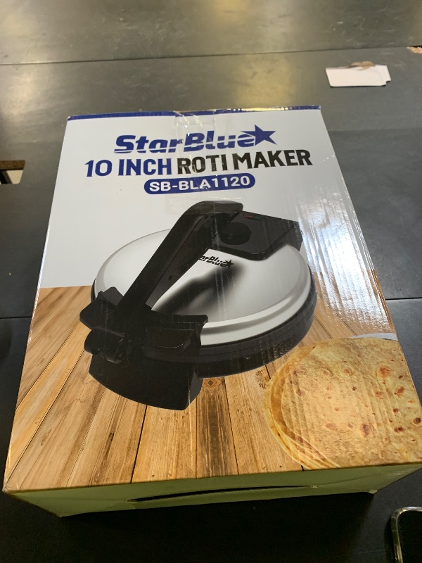 Photo 1 of 10inch Roti Maker by StarBlue with FREE Roti Warmer and Removable Handle - The automatic Stainless Steel Non-Stick Electric machine to make Indian style Chapati, Tortilla, Roti AC 110V 50/60Hz 1200W