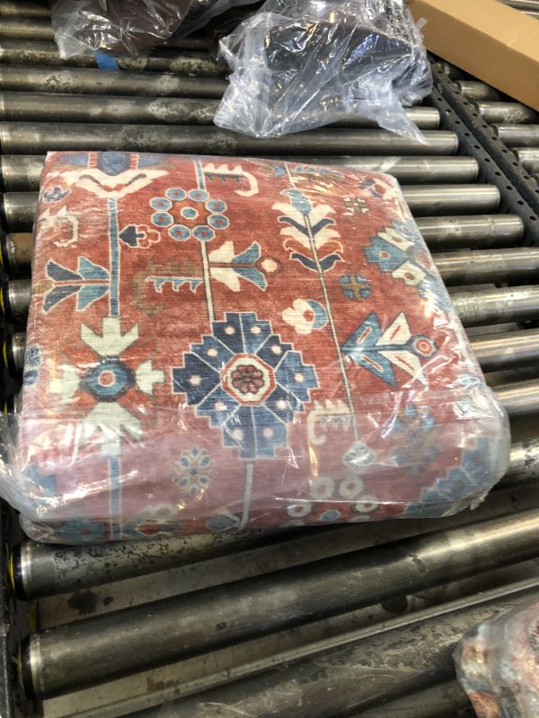 Photo 1 of Area Rugs for Living Room Foldable Washable Non Slip Low Pile Stain Resistant Area Rugs for Bedroom Dining Office 5’x7’