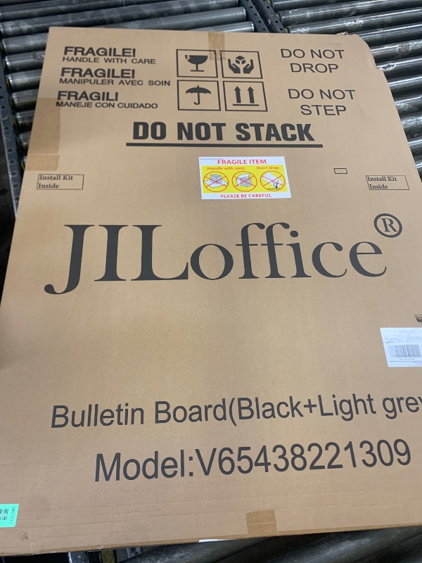 Photo 1 of JILoffice White Board & Bulletin Corkboard Combination, Combo Board 48 x 36 Magnetic Whiteboard, Black Aluminum Frame Wall Mounted Board for Office Home and School with 10 Push Pins