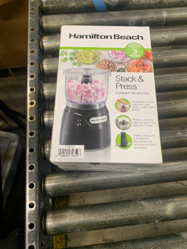 Photo 1 of Hamilton Beach Electric Vegetable Chopper & Mini Food Processor, 3-Cup, 350 Watts, for Dicing, Mincing, and Puree, Black (72850)