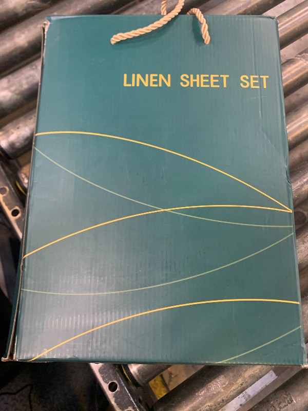 Photo 1 of Shilucheng 100% French Linen Sheets - King Size Bed Sheets, Breathable & Cooling Pure Linen Sheets,Soft Durable and Tear Resistant -16 Inch Deep Pocket - 6Pcs (Linen, King)
