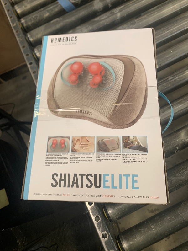 Photo 1 of HoMedics Back and Neck Massager, Portable Shiatsu All Body Massage Pillow with Heat, Targets Upper and Lower Back, Neck and Shoulders. Lightweight for Travel