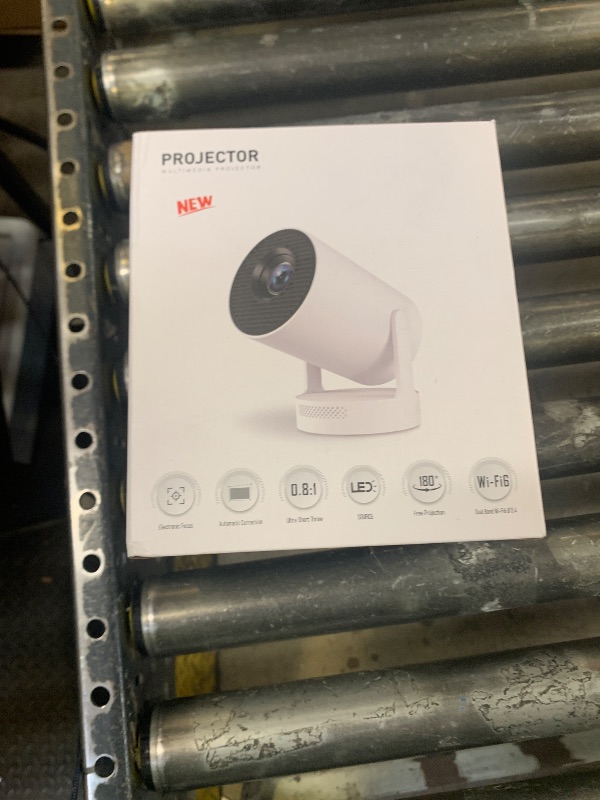 Photo 1 of ?Electric Focus?Mini Portable Projector with 4K Support, Bluetooth 5.4 WIFI6, 5watt Sound Base Speaker, 260 ANSI, Android 11, 210° Rotation , Auto Keystone Correction Video Projector HY300 PLUS