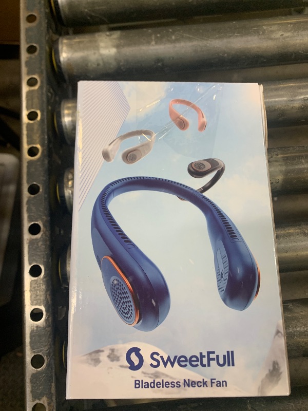 Photo 1 of SWEETFULL Portable Neck Fan 360° Cooling Bladeless Personal Fan | No Hair Twisting - 4000mAh USB Rechargeable Wearable Fan for Travel, Birthday Gifts for Men, Women, Mom, and Dad