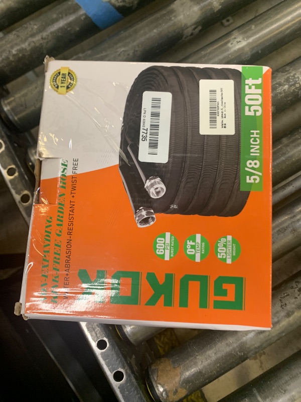 Photo 1 of GUKOK Garden Hose, Lightweight, Ultra Flexible, Durable, Kink-Free Garden Hose, RV, Marine and Camper Hose (50 FT)