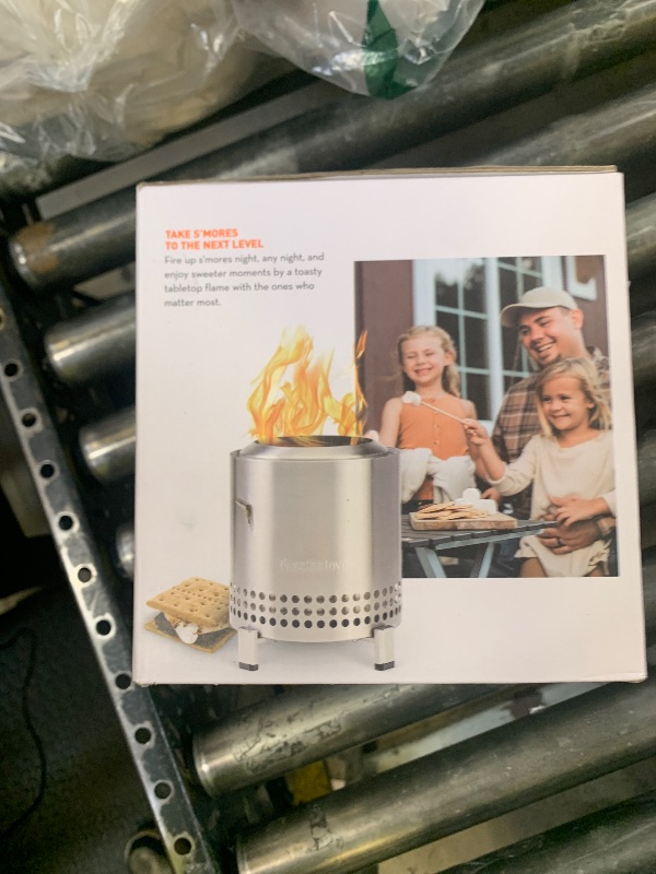 Photo 1 of Solo Stove Mesa XL, 7 Inch Tabletop Fire Pit with Stand - Smokeless, Stainless Steel Fire Pit for Camping, Outdoor & Patio- Wood Burning or Pellet Fueled Portable Bonfire, 2.3lbs, Water