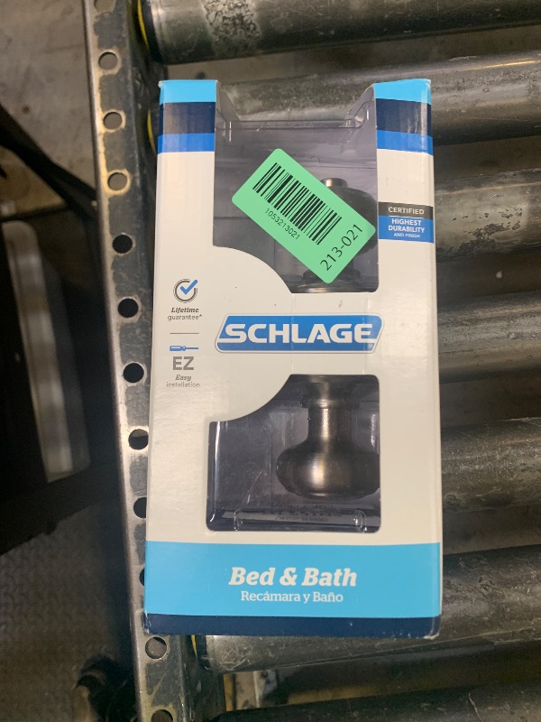 Photo 1 of Schlage F10 GEO 620 Georgian Door Knob, Hall & Closet Passage Lock, Antique Pewter