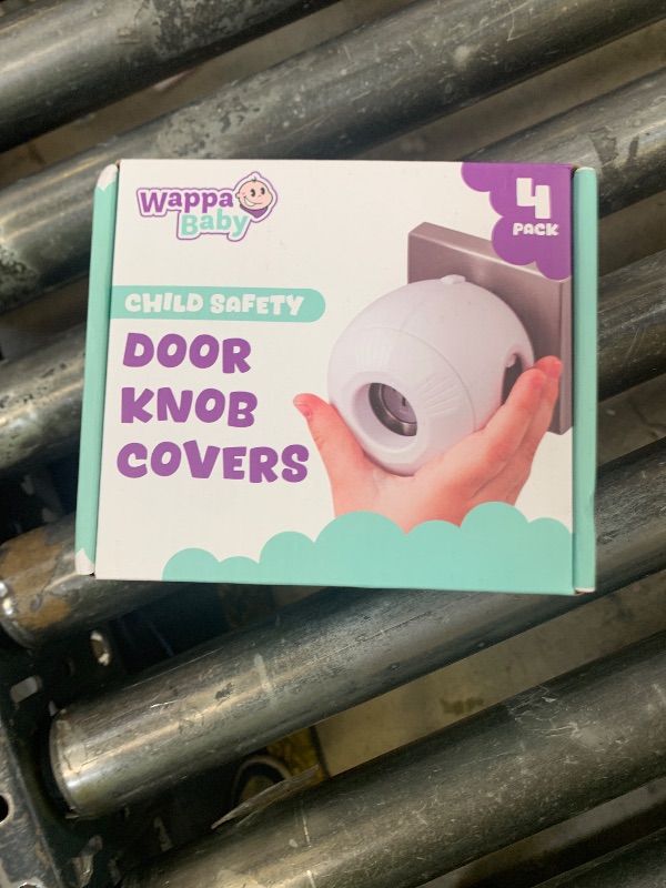 Photo 1 of Child Safety Door Knob Cover (4 Pack) Hard-to-Remove Dual-Lock Door Handle Covers for Kids - Reusable Baby Proof Door Knob Locks - Installs Easily, No Tools Needed (White)