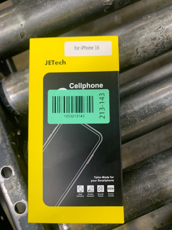 Photo 1 of JETech Matte Case for iPhone 16 6.1-Inch, Shockproof Military Grade Drop Protection, Frosted Translucent Back Phone Cover, Anti-Fingerprint (Black)