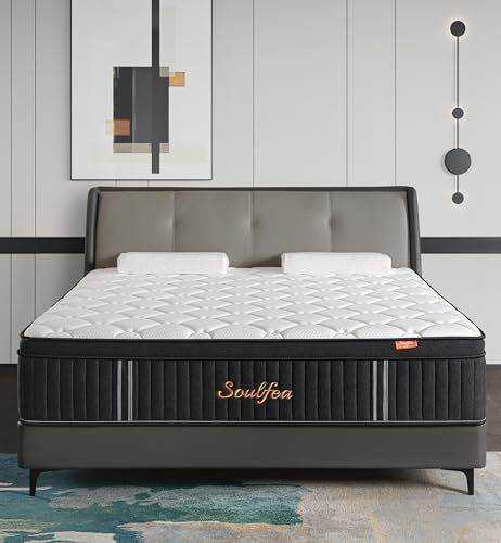 Photo 1 of Soulfea 14 Inch Memory Foam Hybrid Queen Mattress medium firm 