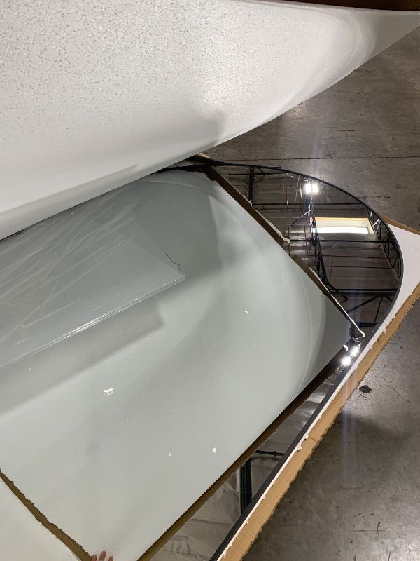 Photo 1 of 84"W x 42"H Rectangular Flat Aluminum Framed Wall Mounted Bathroom Mirror