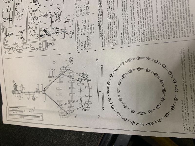 Photo 1 of glass chandelier unkown brand 