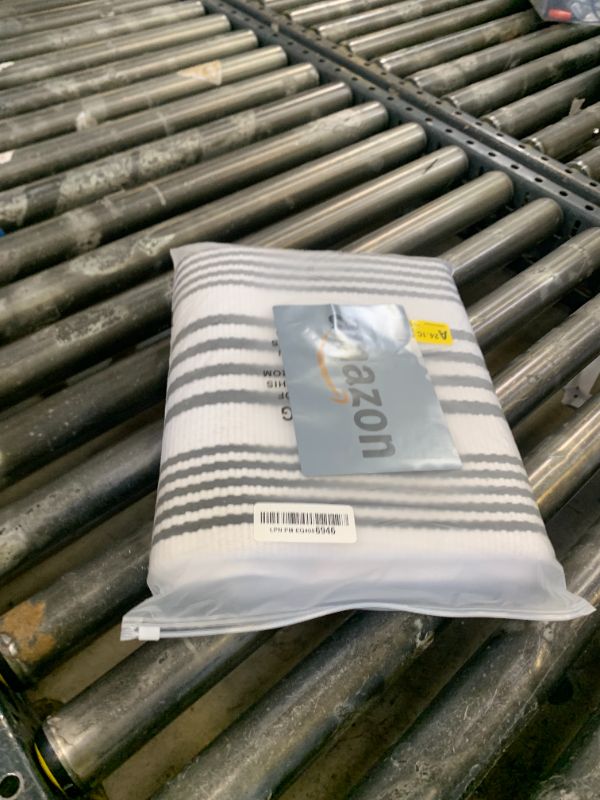Photo 1 of Black and White Striped Outdoor Rug, 3’x5’ Cotton Modern Front Porch Door Mat Hand-Woven Reversible Patio Rug Washable Layered Doorway Carpet for Farmhouse/Kitchen/Living Room
