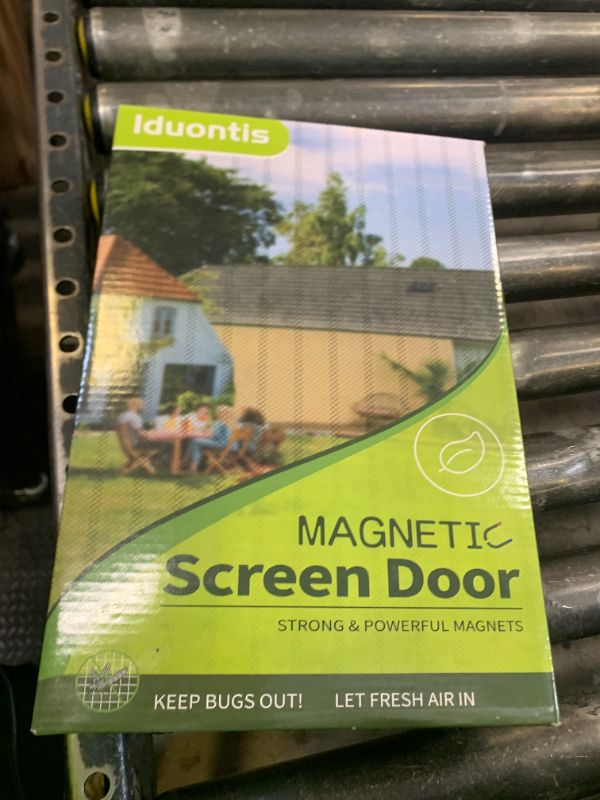 Photo 1 of Iduontis Magnetic Screen Door - Fits Door Opening 36 x 82 in, Actual Screen Size 38"x83", Hands Free Mesh Partition,Heavy Duty Curtain Keeps Bugs Out, Frame Hook & Loop, Pet and Kid Friendly