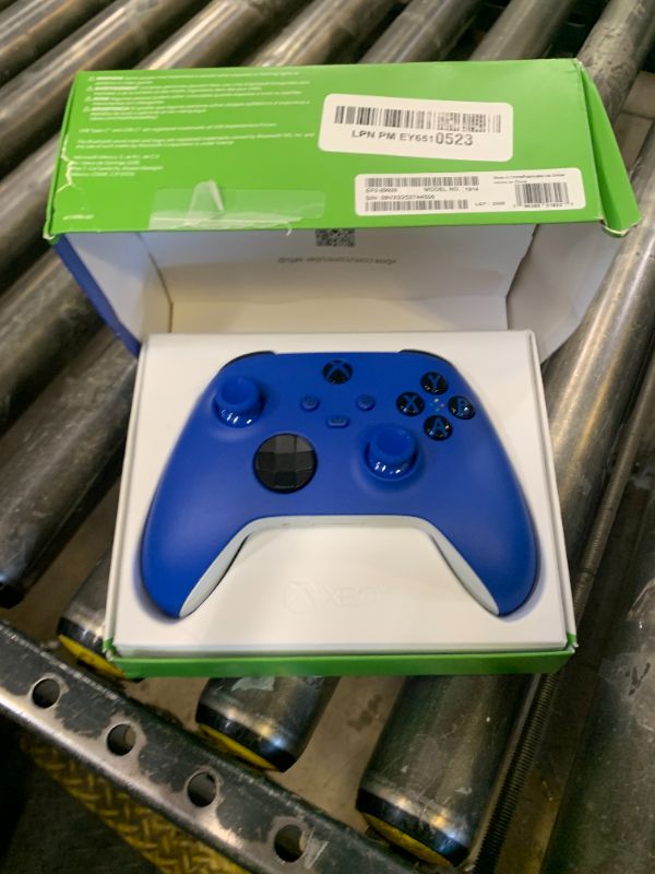 Photo 1 of Xbox Wireless Gaming Controller (2025) – Shock Blue – Play on Xbox, Windows, Android, iOS, FireTV Sticks, Smart TVs, VR Headsets