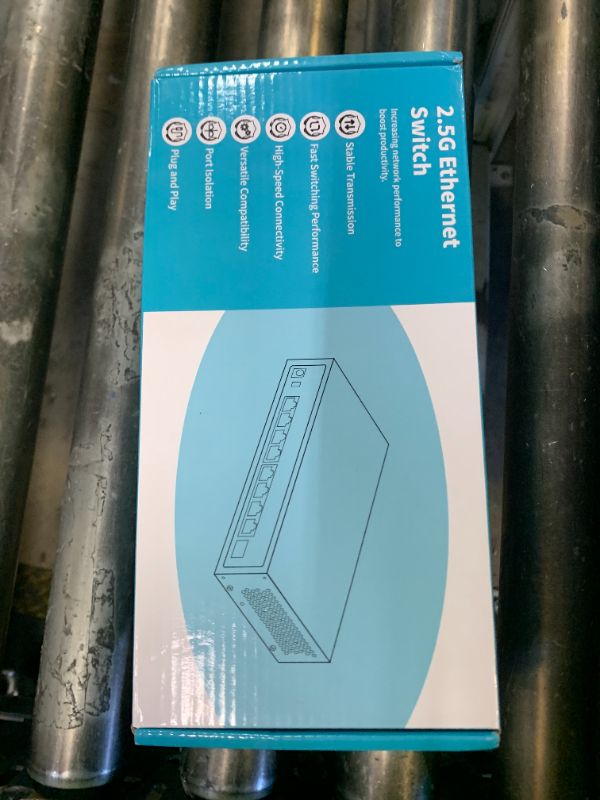 Photo 1 of 6 Port 2.5GB Ethernet Switch Unmanaged Network Switch | 4 x 2.5 Gigabit | 2 x 10G SFP+ | Multigig Switch 10-100-1000Mbps | 60G Bandwidth | Plug & Play | Fanless Metal Ethernet Switch