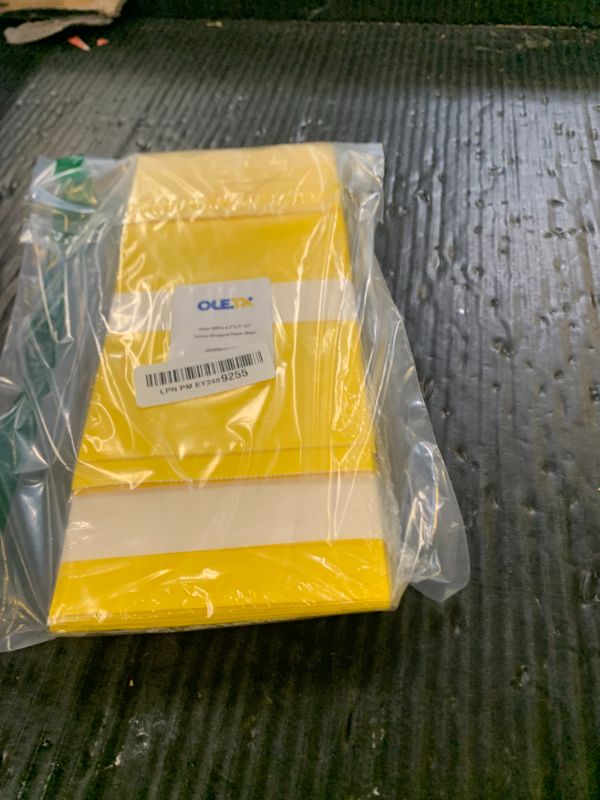 Photo 1 of Oletx 30-Pack Yellow Party Favor Paper Bags, 9'' Wrapped Treat Bags for Birthday Party, Babyshower, School Activities