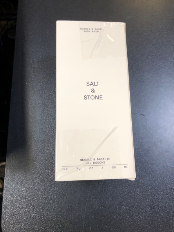 Photo 1 of Salt & Stone Body Wash for Women & Men | Neroli & Basil | Hydrating Gel Cleanser | Clean & Soften Skin | Made with Niacinamide & Hyaluronic Acid | Free From Parabens, Sulfates & Pthalates (15.2 fl oz)