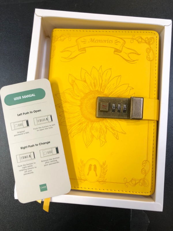 Photo 1 of Lock Diary Yellow 