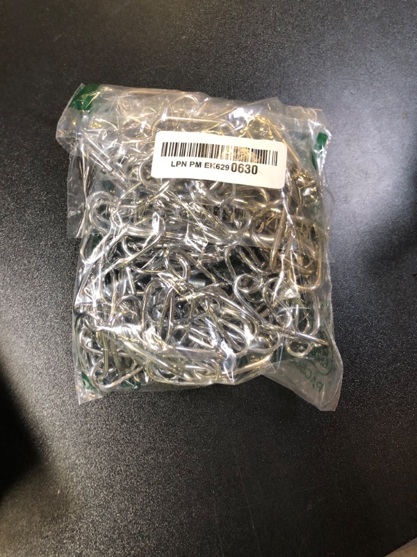 Photo 1 of 10 Feet Silver Light Fixture Chain, Adjustable Extension Chain with Connection Locks for Light Fixture, Maximum Load is 66 Pounds