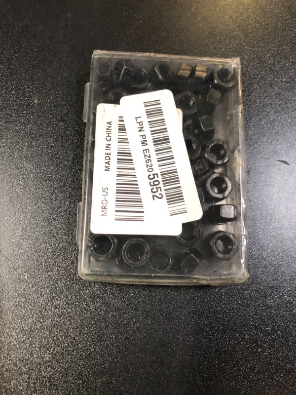 Photo 1 of MroMax M8-1.25mm Hex Nuts, 50Pcs Carbon Steel Metric Hexagon Nut, Black Oxide, Hex Drive, Grade 8.8, 13mm/0.5" Width, 6.5mm/0.25" Height, Fasteners for DIY Home, Mechanical Equipment