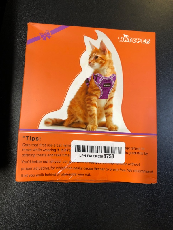 Photo 1 of Halypet Cat Harness and Leash Set [MAX Safety 4th-Gen Upgrade] Escape Proof Adjustable Cat Leash Comfortable Soft Vest Easy to Wear Kitten Harness with Reflective Strip for Cats Walking, XS Green