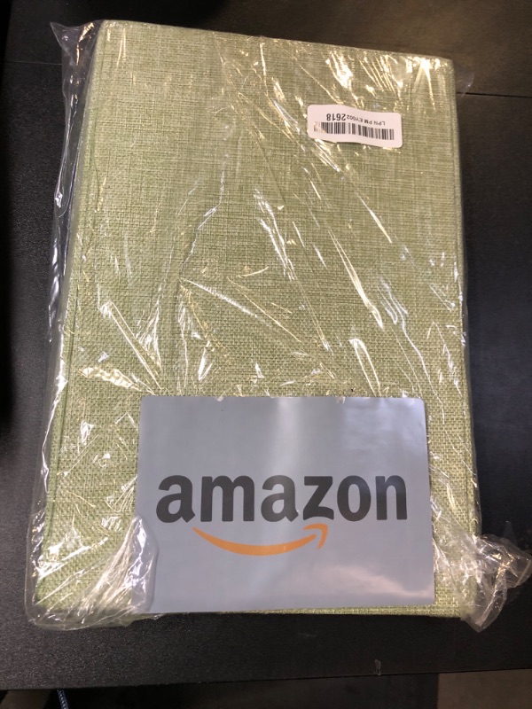 Photo 1 of PRANDOM File Organizer Box - Set of 1 Collapsible Decorative Linen Filing Storage Hanging File Folders with Lids Office Cabinet Letter Size Green (14x9.3x10.8 inch)