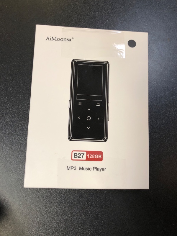 Photo 1 of 128GB MP3 Player with Bluetooth 5.2, AiMoonsa Music Player with Built-in HD Speaker, FM Radio, Voice Recorder, HiFi Sound, E-Book, Earphones Included