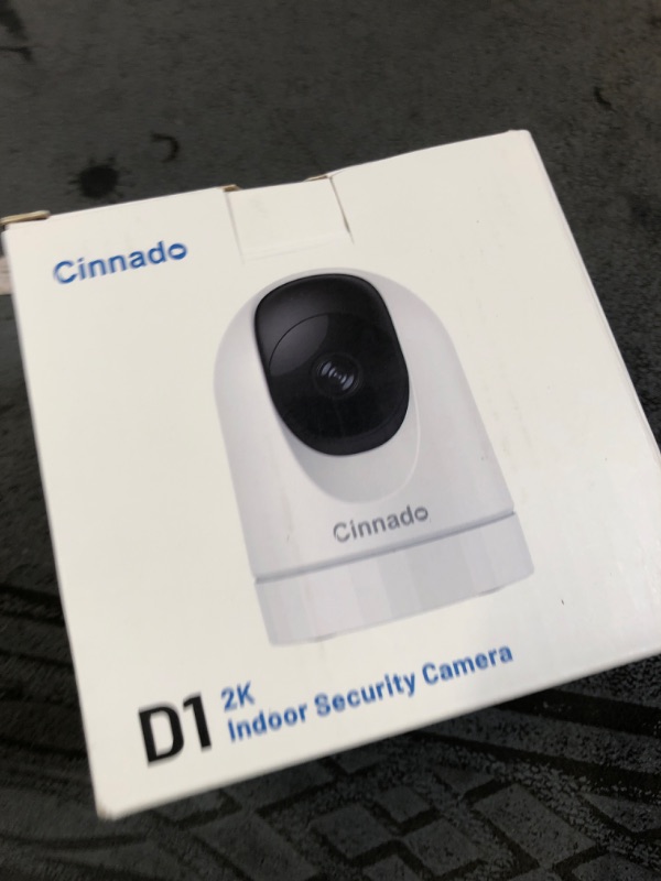 Photo 1 of Cinnado Security Camera Indoor-2K 360° WiFi Cameras for Home Security?Pet/Dog/Baby Camera with Phone app, 2-Way Audio, Night Vision, 24/7 SD Card Storage, Works with Alexa & Google Home (2.4Ghz)-D1