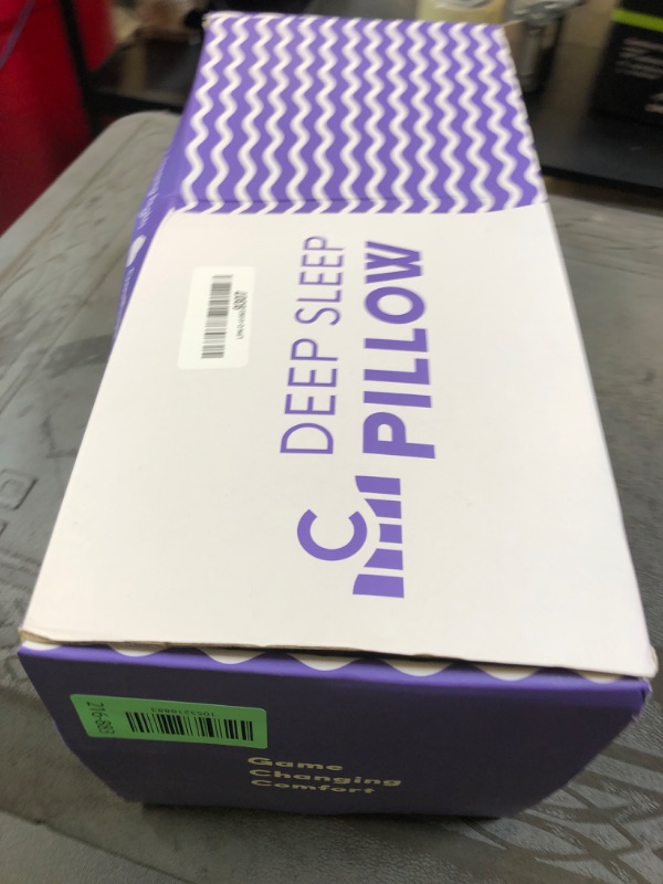 Photo 1 of C CUSHION LAB Deep Sleep Pillow, Patented Ergonomic Contour Design for Side & Back Sleepers, Orthopedic Cervical Shape Gently Cradles Head & Provides Neck Support & Shoulder Pain Relief - Calm Grey
