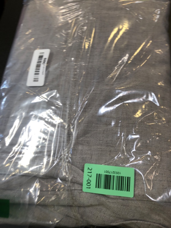 Photo 1 of Light Grey Curtains 84 Inch Length for Living Room 2 Panels Tab Top Cloth Cotton Farmhouse Linen Drapes Airy Light Filtering Thick Semi Sheer White Gray Curtains for Bedroom Dining 84 Long Dove Silver