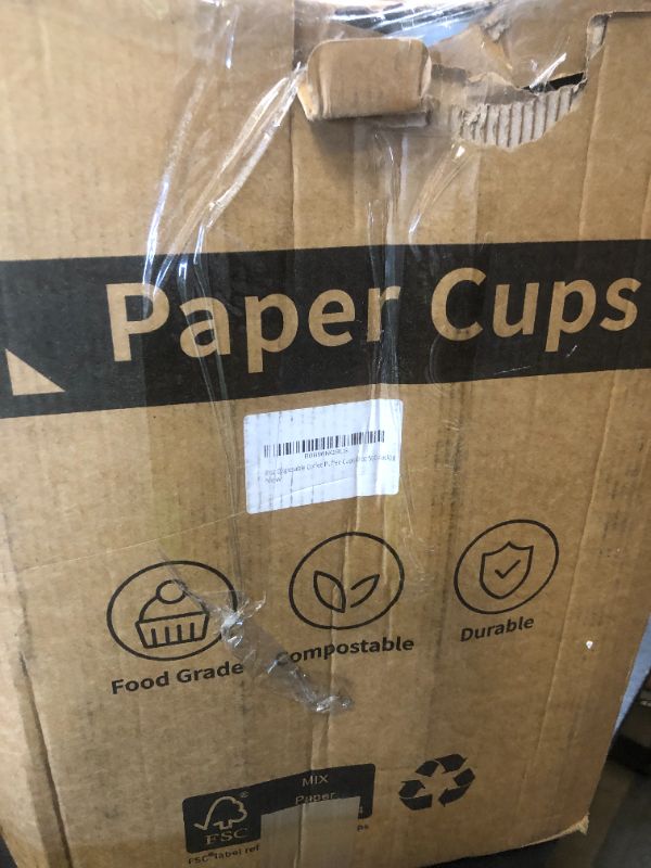Photo 1 of RACETOP 8 oz Disposable Coffee Cups [500 pack], Hot Coffee Cups 8 oz, Ideal for Office, Home, Party(500 pack)