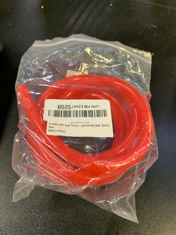 Photo 1 of Ucreative 5FT ID 3/16" (5mm) High Temperature Silicone Vacuum Tubing Hose 130PSI Max Pressure Red