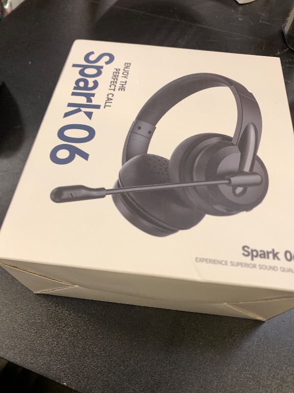 Photo 1 of Wireless Headset with Mic for Work with AI Noise Cancelling Mic for Clear Calls, Bluetooth V5.3 Headphones with Microphone to USB A/C Dongle & Mic Mute for Computer Laptop PC iPhone (Apricot Black)