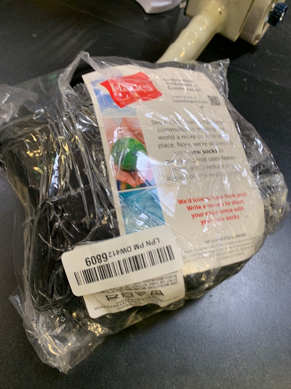 Photo 1 of Hanes Boys Socks, Double Tough Cushioned Ankle And No Show, 12-pair Packs Athletic-socks, No Show - Black - 12 Pack, Medium US