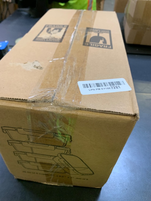 Photo 1 of [5-Pack,36 Oz]Glass Meal Prep Containers 2 Compartments Portion Control with Upgraded Snap Locking Lids Glass Food Storage Containers, Microwave, Oven, Freezer and Dishwasher (4.5 Cups)