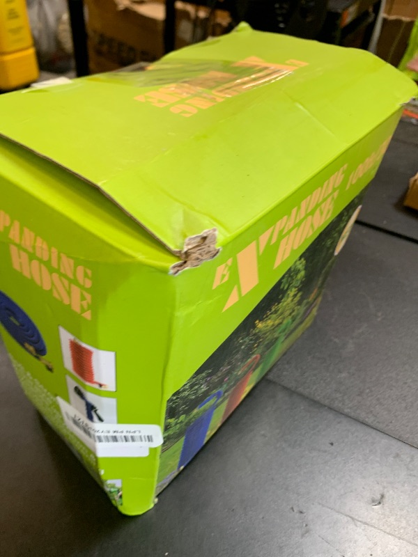 Photo 1 of 100 ft Expandable Garden Hose with 10 Spray Nozzle - 4 -Layer Latex Core - Heavy Duty Superior Strength 3750D - Expanding Water Hose - Extra Strong Brass Connectors/Storage Bag