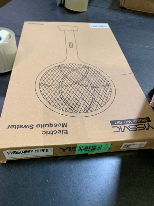 Photo 1 of YISSVIC Electric Fly Swatter 4000V Bug Zapper Racket Dual Modes Mosquito Killer with Purple Mosquito Light Rechargeable for Indoor Home Office Backyard Patio Camping