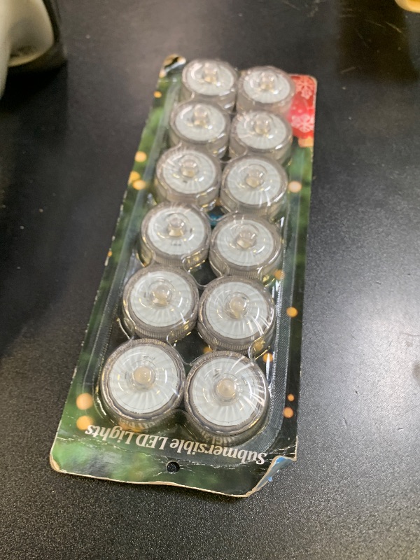 Photo 1 of HL Submersible LED Light,RGB Small LED Light,100 Hours Waterproof Flameless Led Lights Battery Powered for Wedding Home Vase Festival Party Decoration 12pcs(Built-in 24 Batteries)
