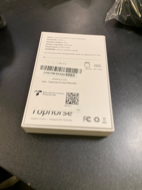 Photo 1 of Tophorse AI Voice Recorder, Free Transcribe & Summarize with AI Technology, Digital Voice Recorder w/Case, App Control, Support 101 Languages, 64GB Memory, Voice Recorder for Meetings, Calls, Black