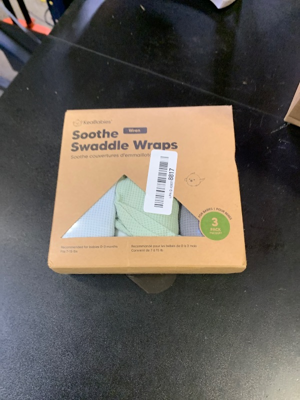 Photo 1 of 3-Pack Organic Swaddles for Newborns, Baby Sleep Sacks 0-3 Months - Baby Swaddle Wrap, Newborn Wearable Blanket, Infant Sleep Sack for Girls, Boys, Soft & Snug, Large Hook & Loop Closure (Ripple)